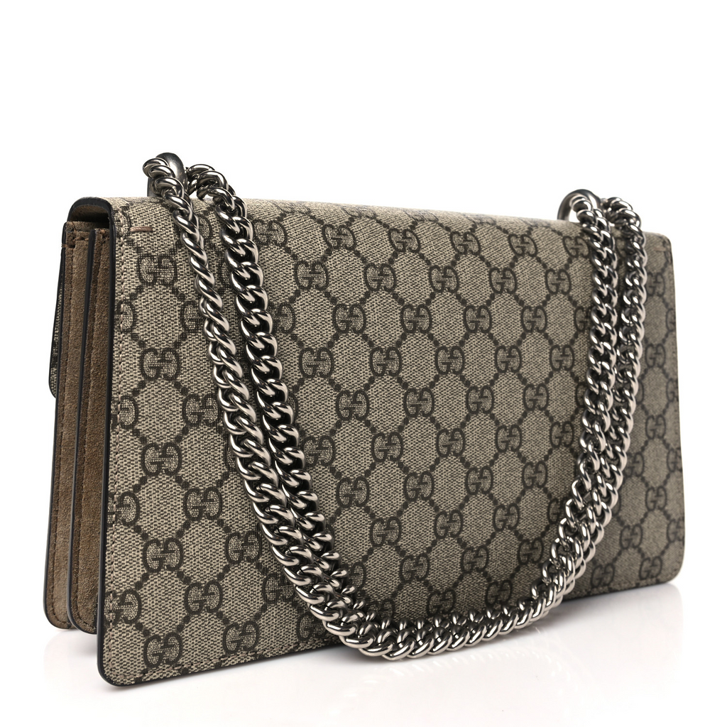 GG Supreme Monogram Medium Dionysus Shoulder Bag Small Taupe Twins