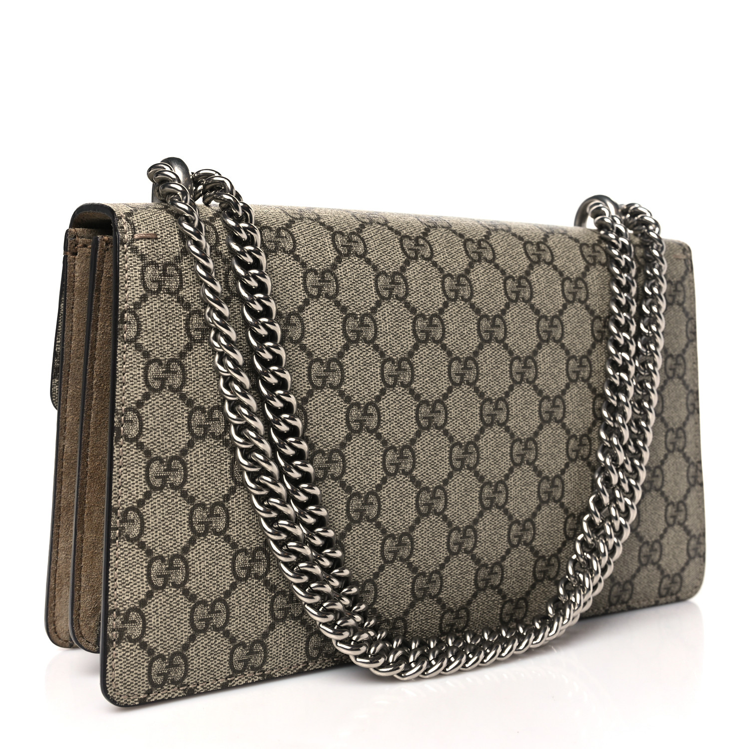 GG Supreme Monogram Medium Dionysus Shoulder Bag Small Taupe Twins