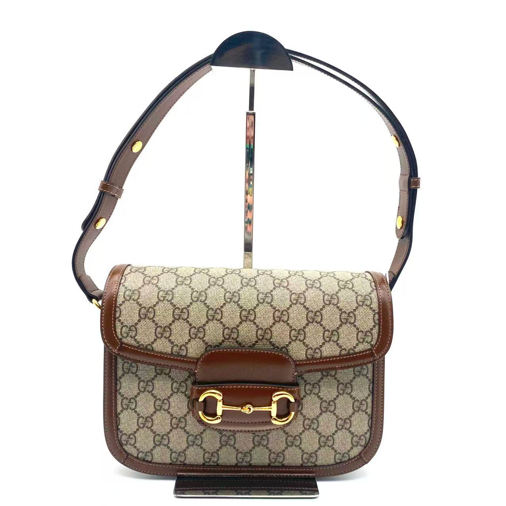 GG Supreme brown Horsebit 1955 medium shoulder bag