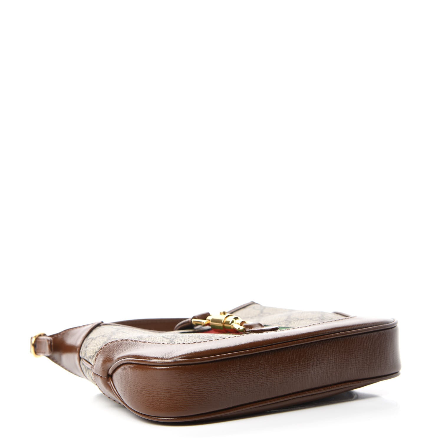 GG Supreme Monogram Azalea Calfskin Web Mini Jackie 1961 Hobo Beige Ebony Brown Sugar twins
