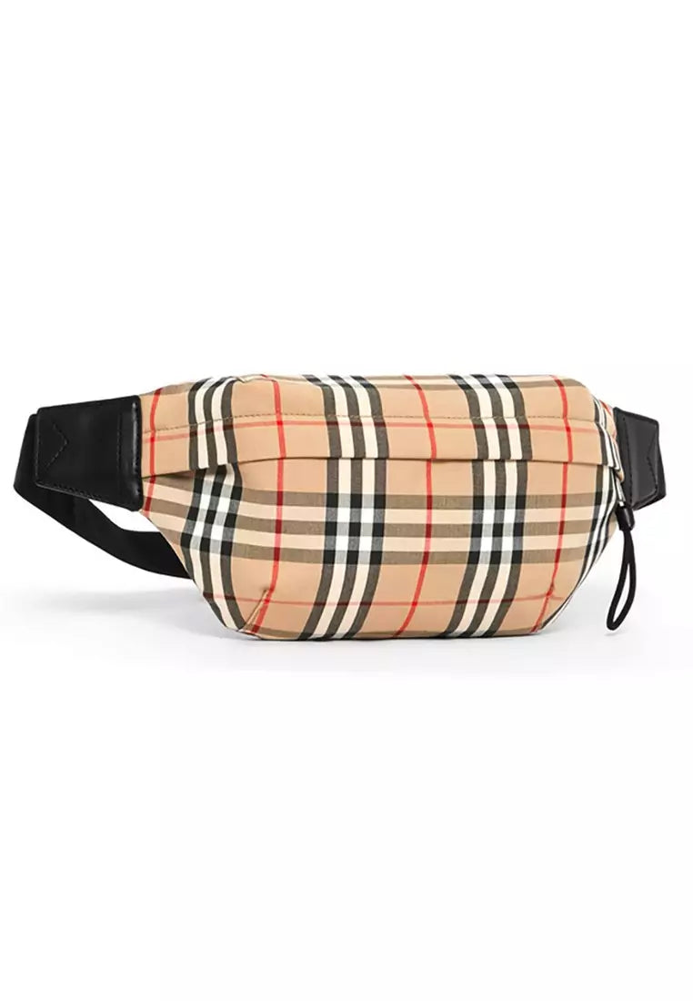 Vintage Check Canvas Belt Bag Twins