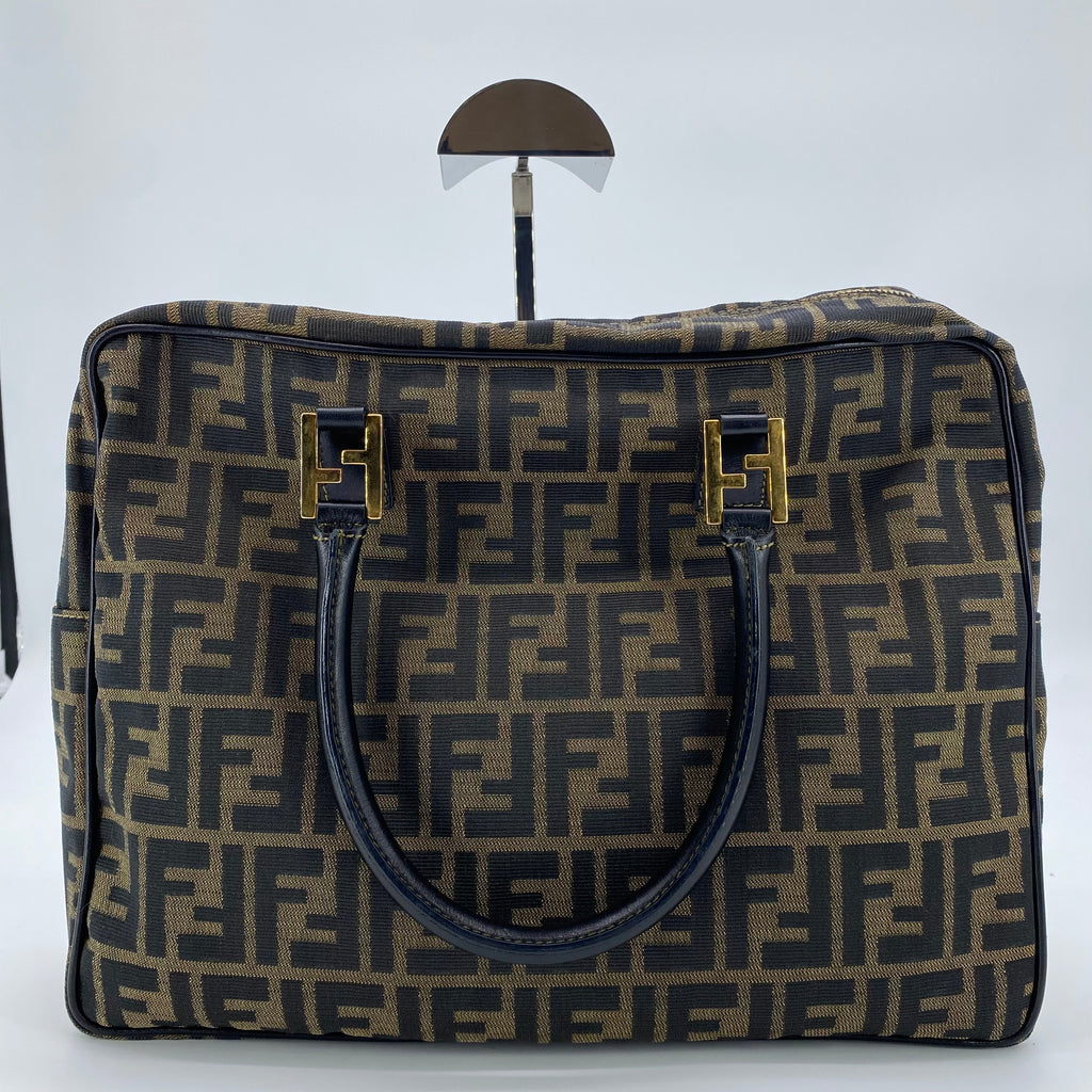 Vintage Zucca Handle Messenger Bag