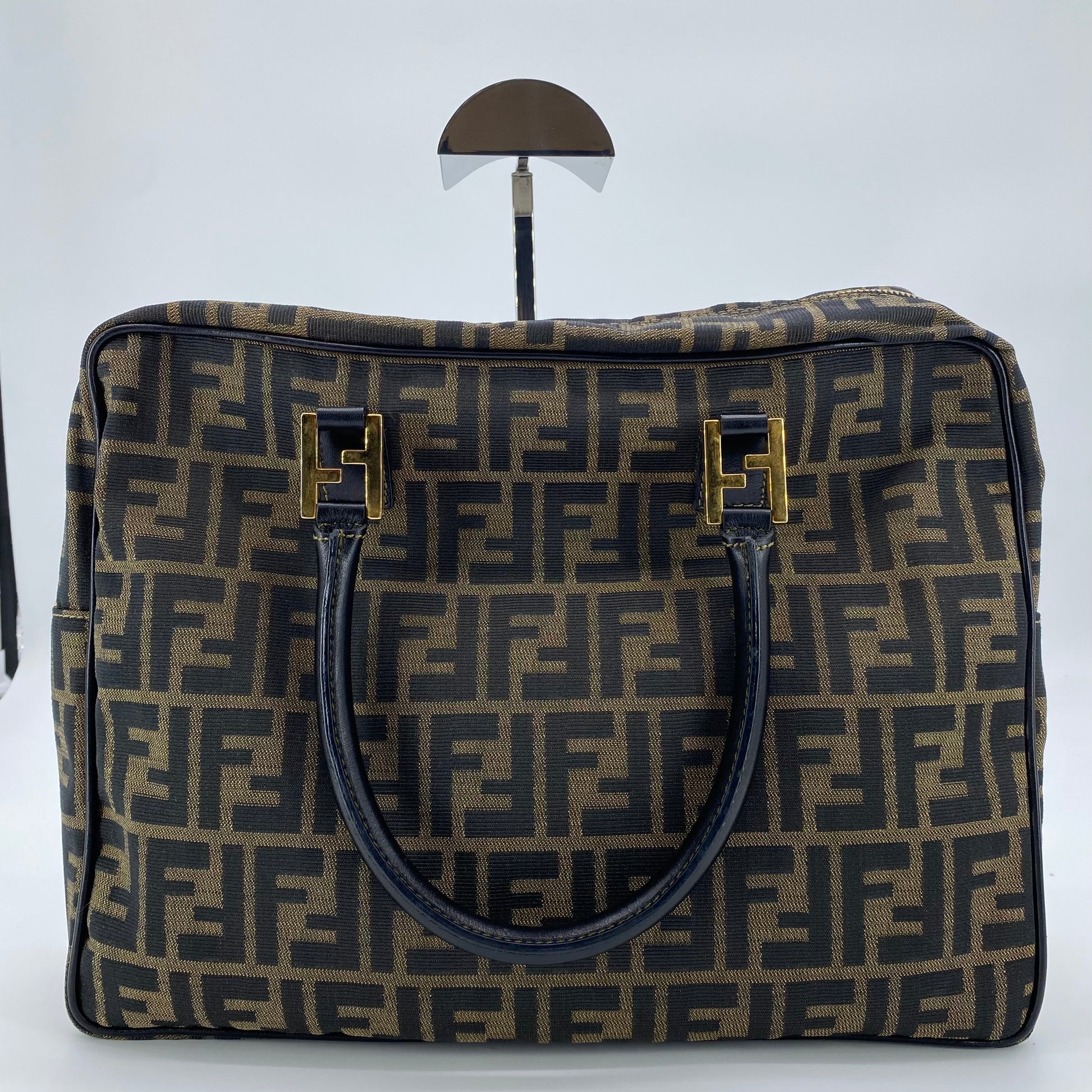 Vintage Zucca Handle Messenger Bag