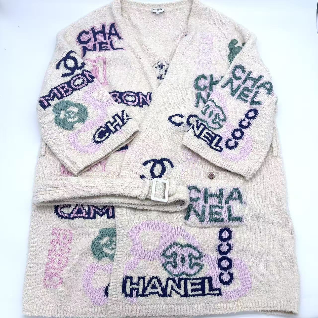 Multicolor Cotton Knitwear Cardigan Size 44