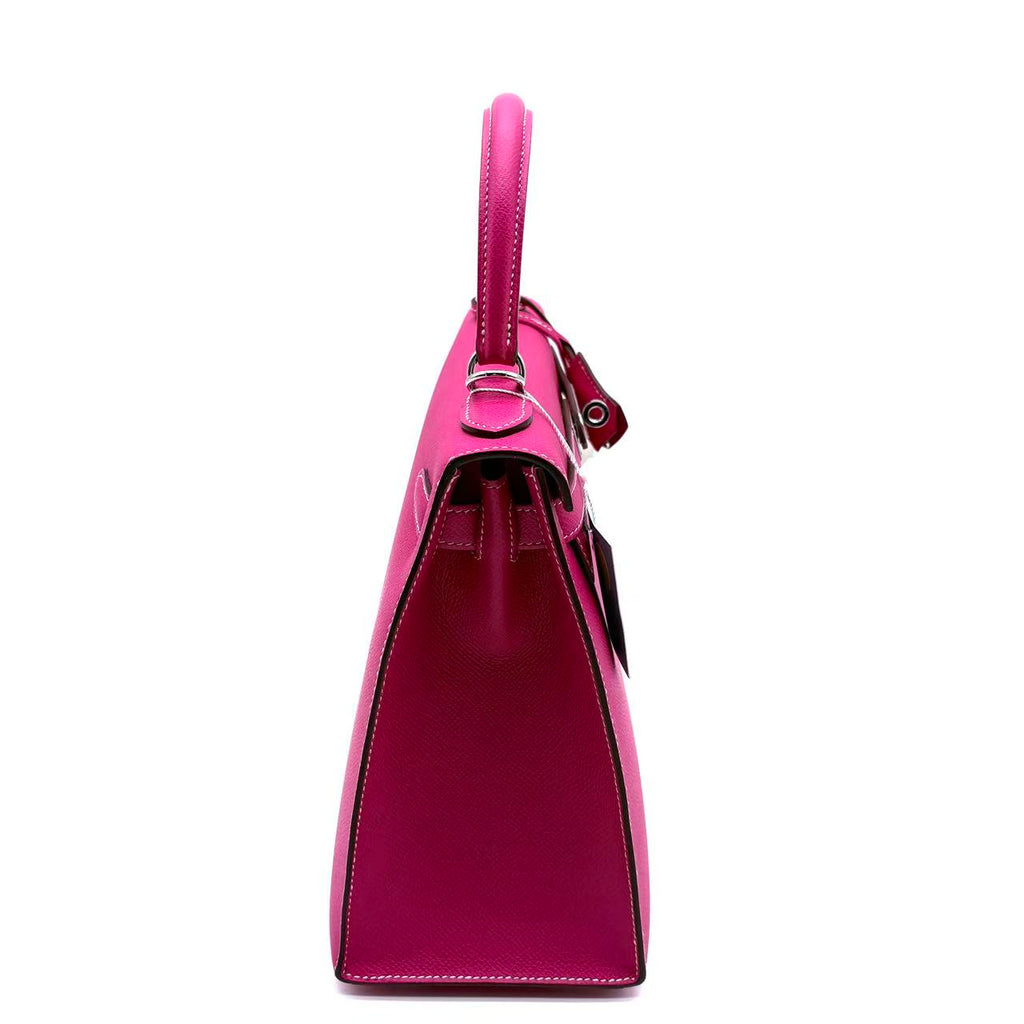 Kelly Handbag Rose Pourpre Epsom with Palladium Hardware 28