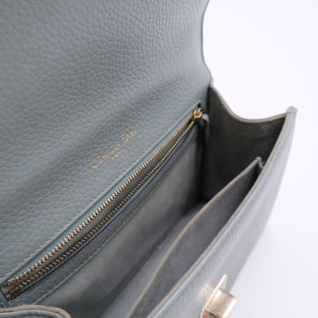 Diorama Flap Bag Grained Calfskin Medium Twins