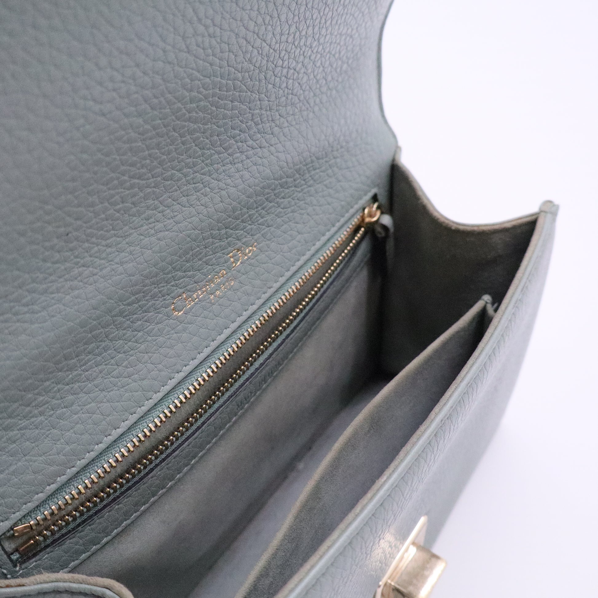 Diorama Flap Bag Grained Calfskin Medium Twins