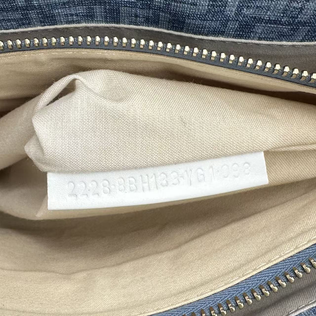 Fendi Baby Blue Zuchinno Coated Canvas Small Tote