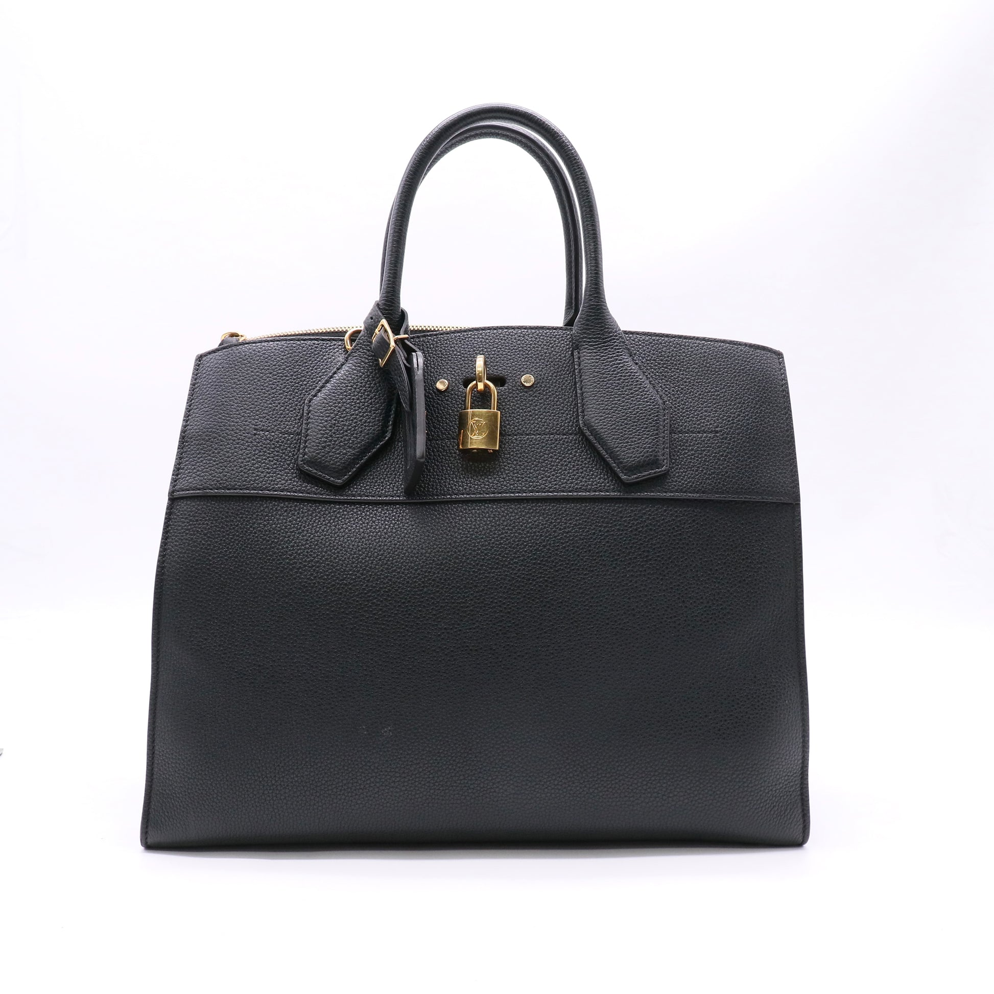Louis Vuitton Black Leather City Steamer Bag Twins LDJ5260