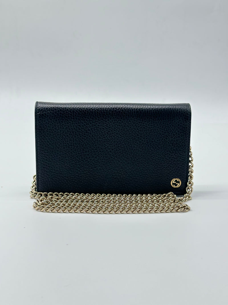 Gucci Betty Chain Wallet Leather