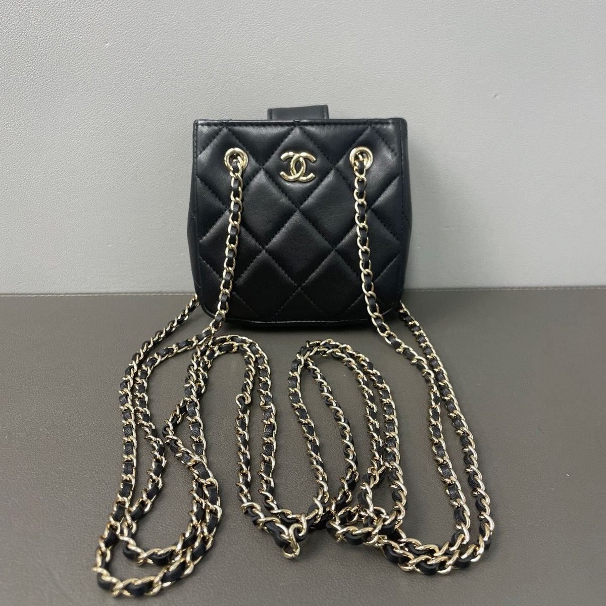 Chanel CC Square Clutch with Chain Quilted Lambskin Mini Twins LDZ1131