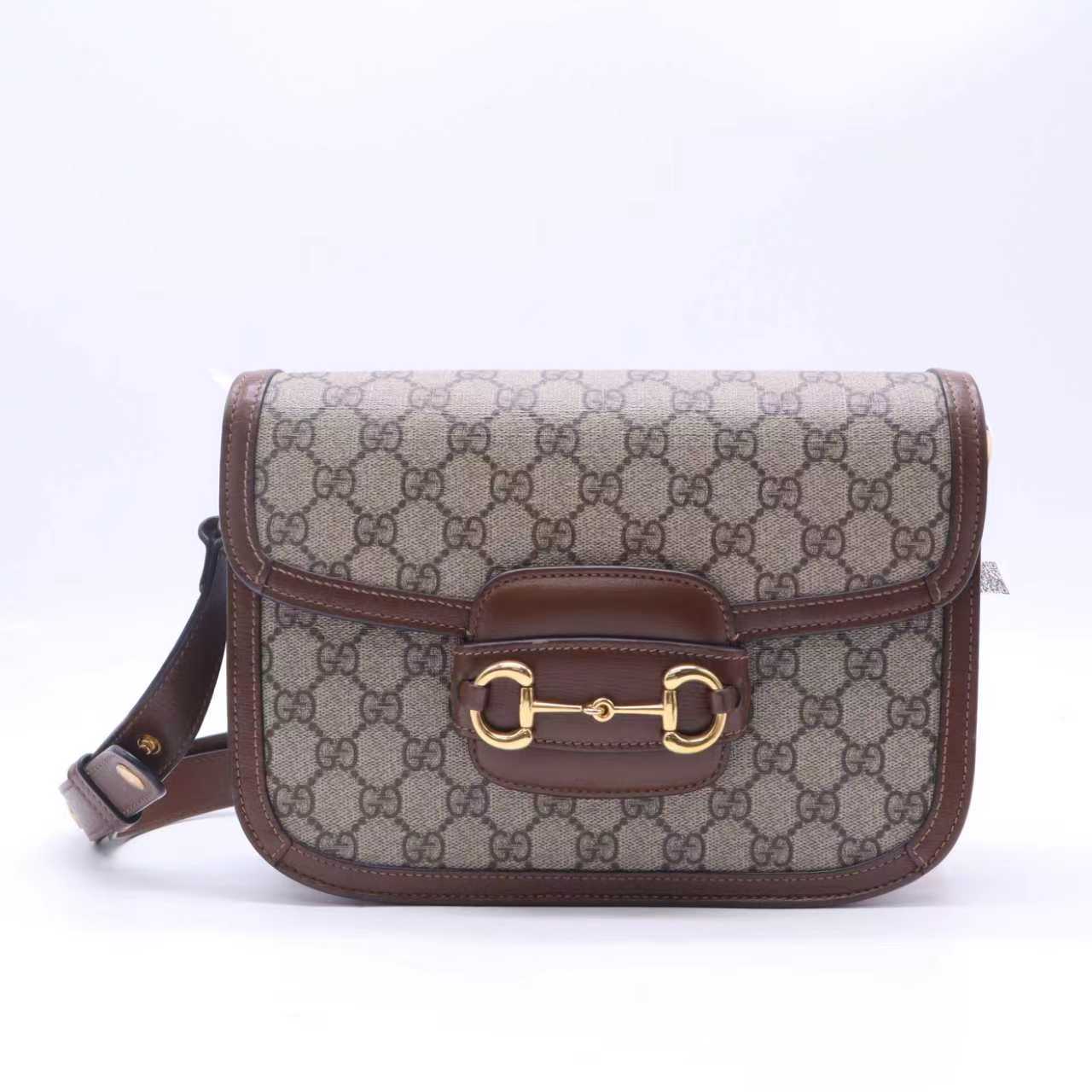 Gucci GG Supreme Monogram Horsebit 1955 Shoulder Bag twins LDZ963