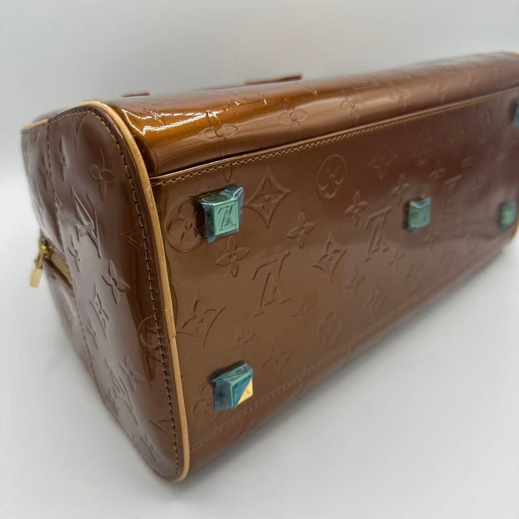 Bronze Monogram Vernis Tompkins Square Bag