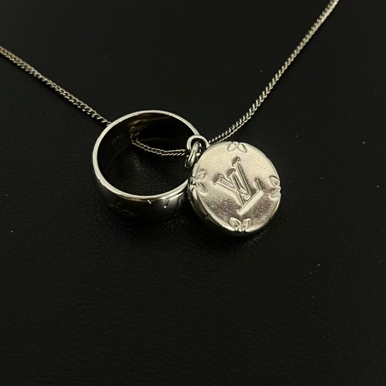 Monogram Charms Necklace Metal Twins LDJ3803