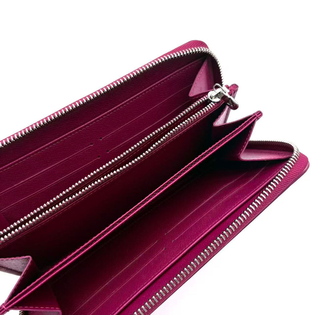 Epi Leather pink Long Zippy wallet Women