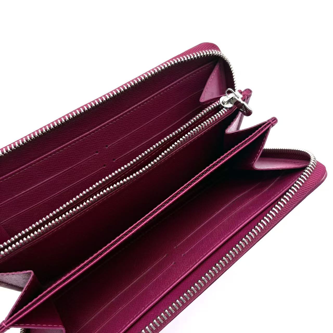 Epi Leather pink Long Zippy wallet Women