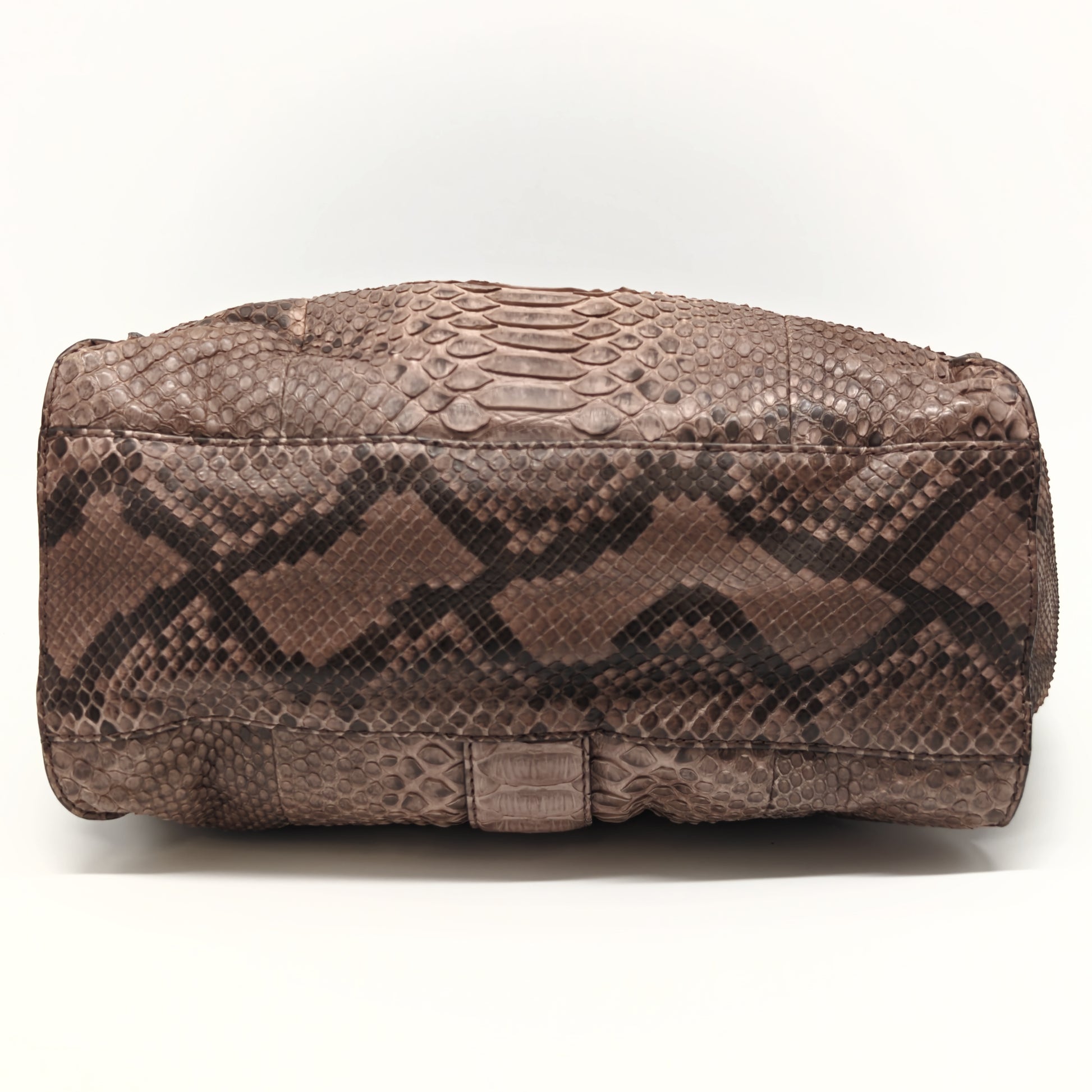Soft Stirrup Tote Python Medium Twins