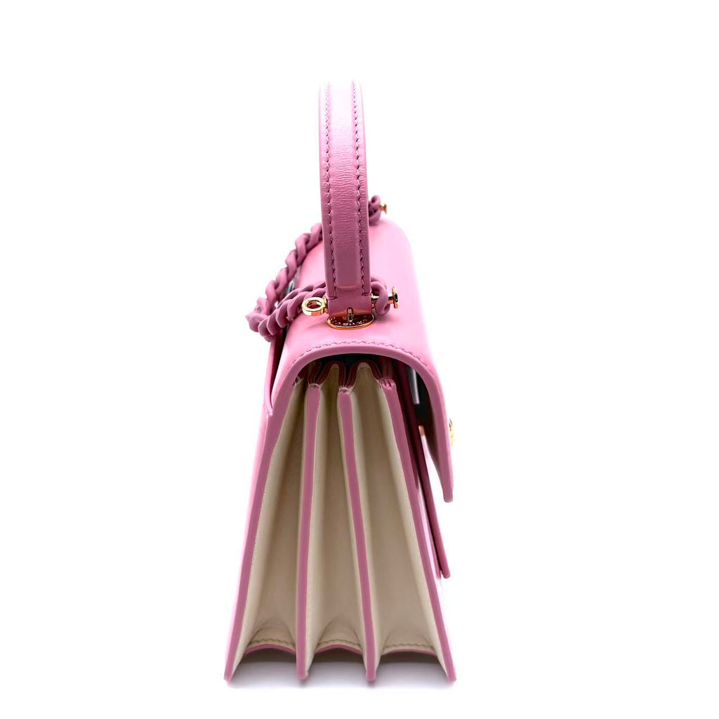 Pink Calfskin Serpenti Forever Top Handle Bag LDM-1611