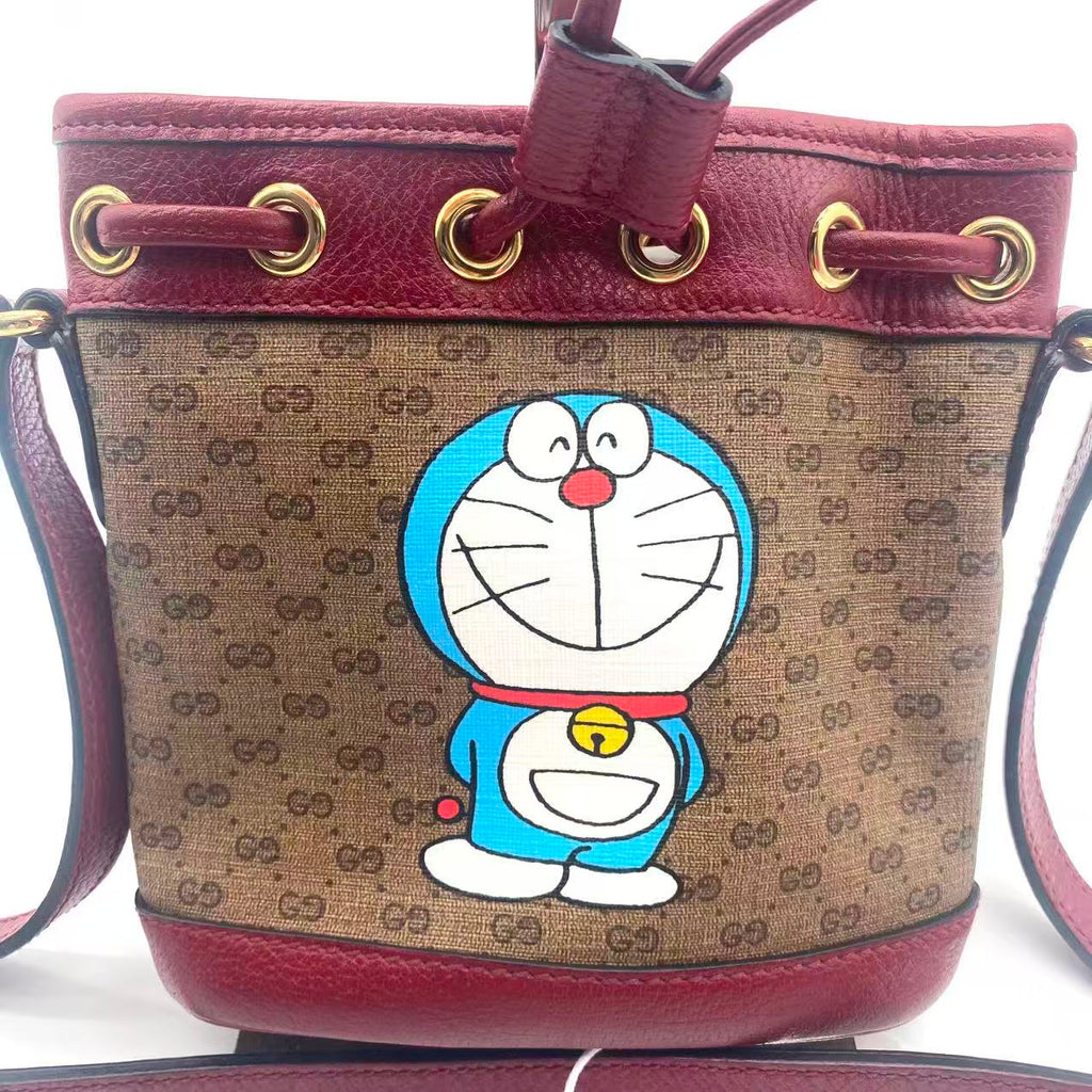 Doraemon Bucket Bag Printed Mini GG Coated Canvas Mini