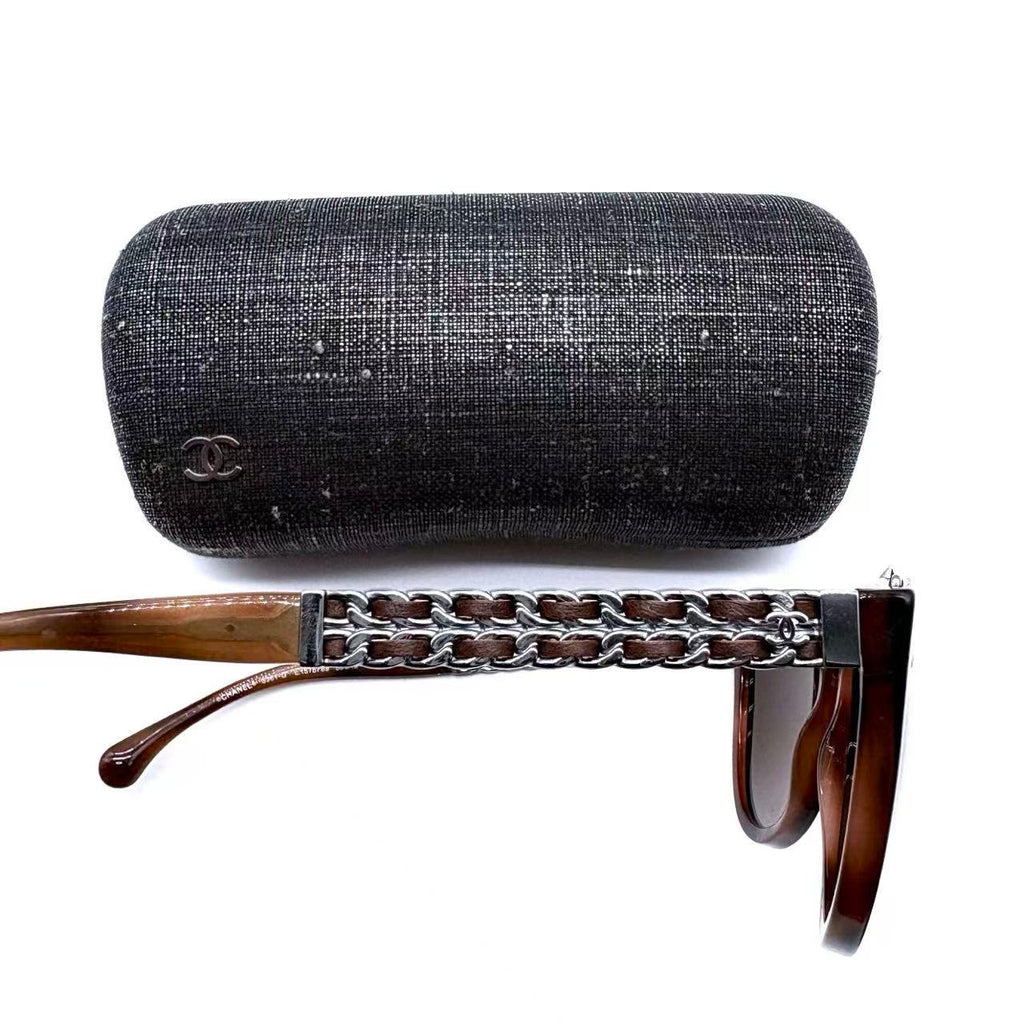 Cat Eye BraidedChain Arms Sunglasses