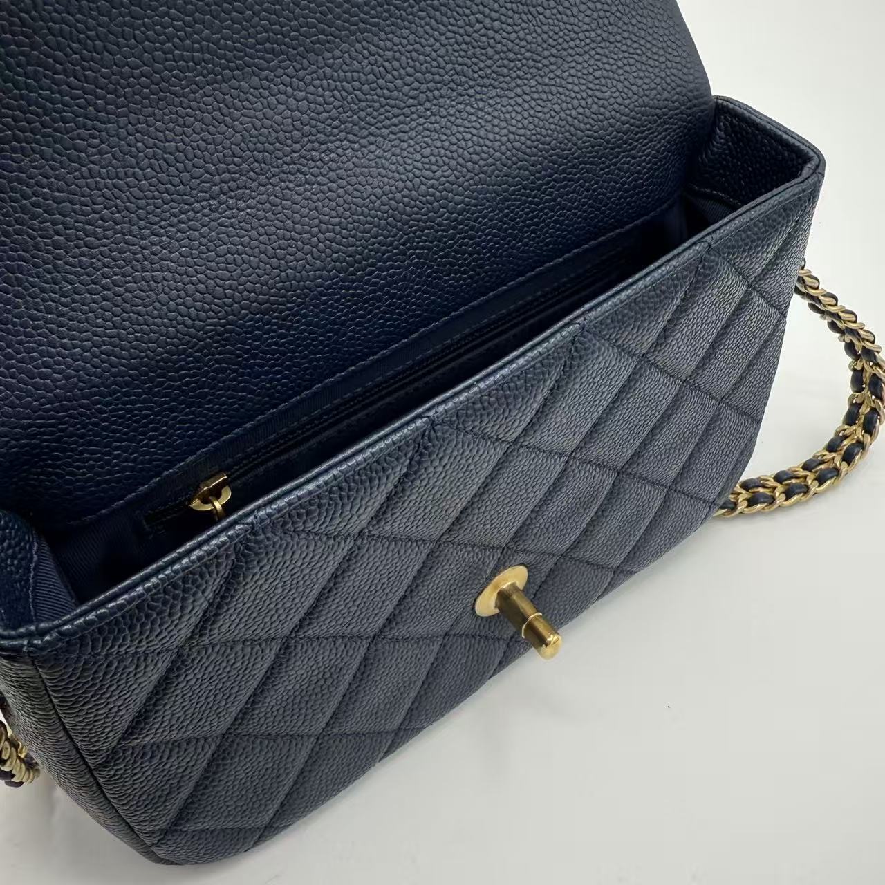 Chain Soul Flap Bag Quilted Caviar Mini