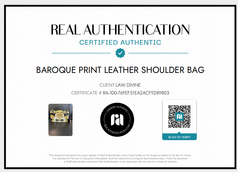 Calfskin Barocco Printed Icon Small Shoulder Bag