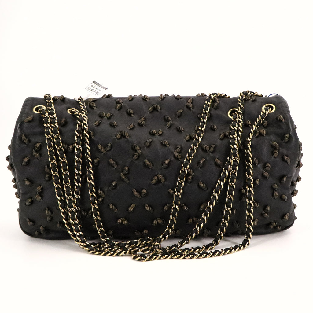 Limited Edition Chic Knot Flap Bag Lambskin Medium Gold Hardware Twins