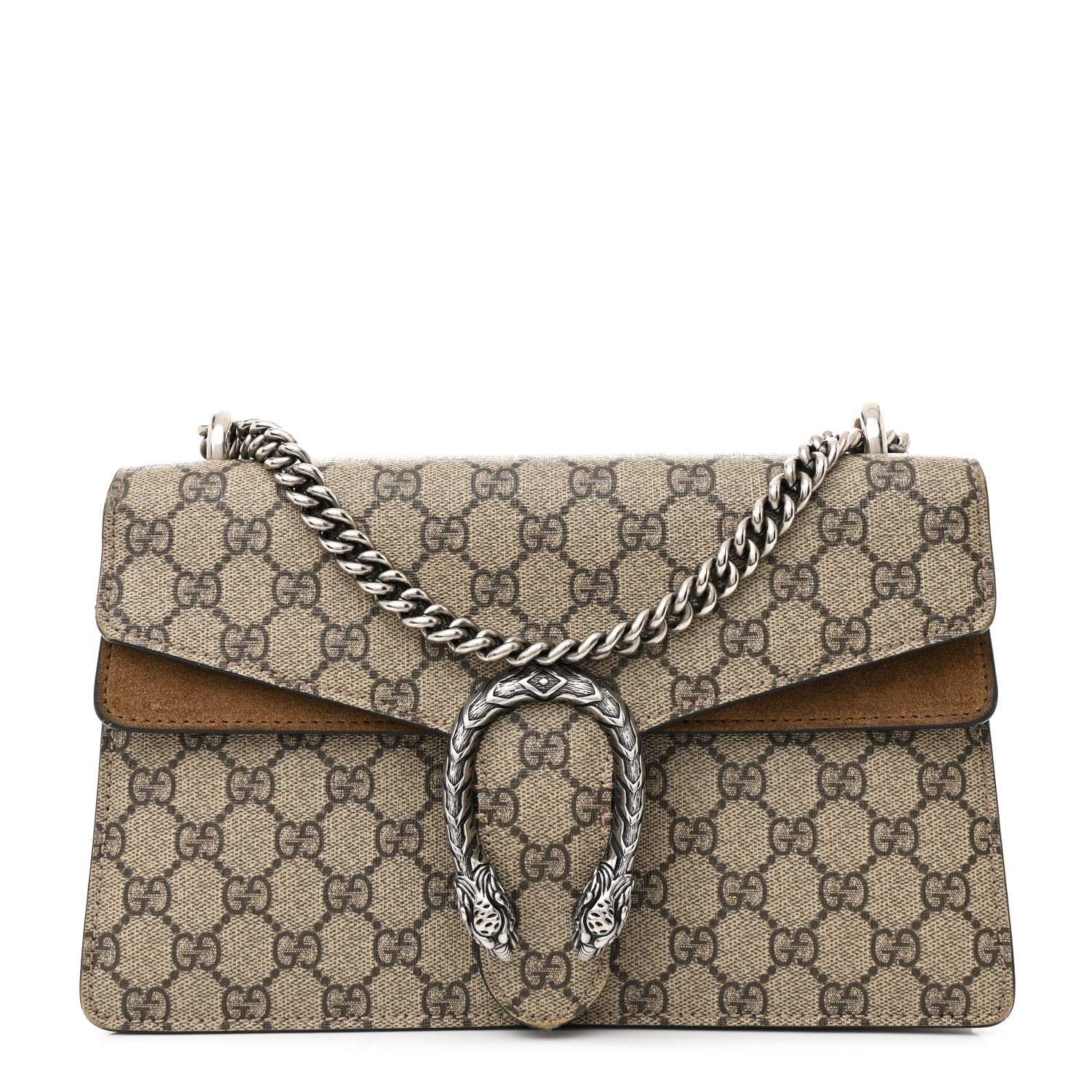 GG Supreme Monogram Medium Dionysus Shoulder Bag Small Taupe Twins