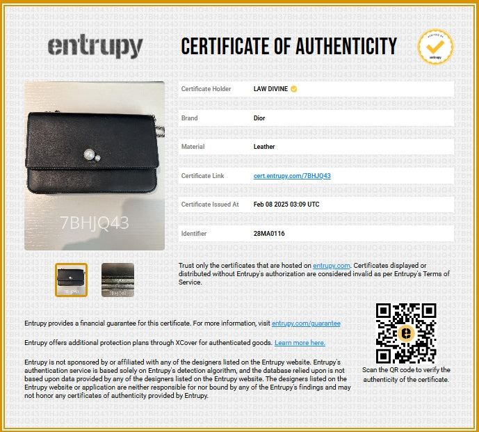 Smooth Lambskin Tribale Chain Wallet Black