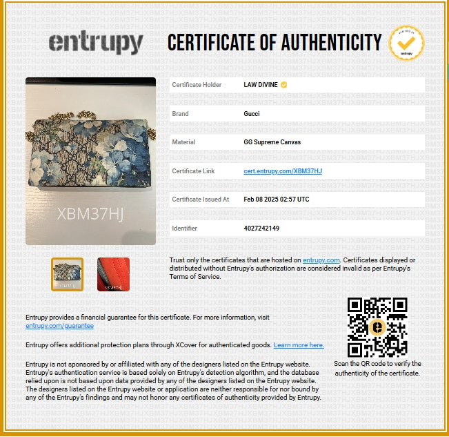GG Supreme Blooms Wallet on Chain