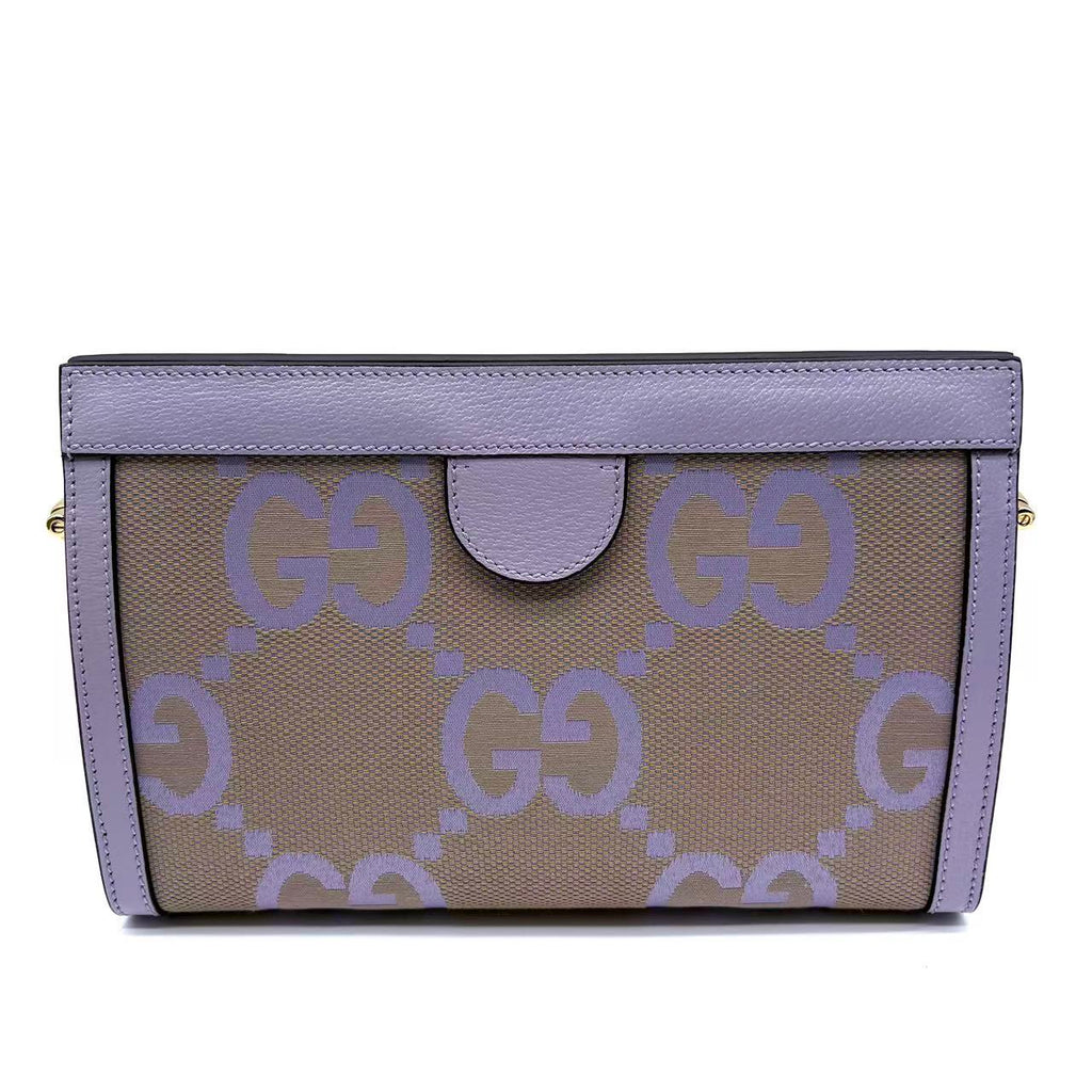 Monogram Jumbo GG Small Ophidia Chain Shoulder Bag Beige LDC-0258
