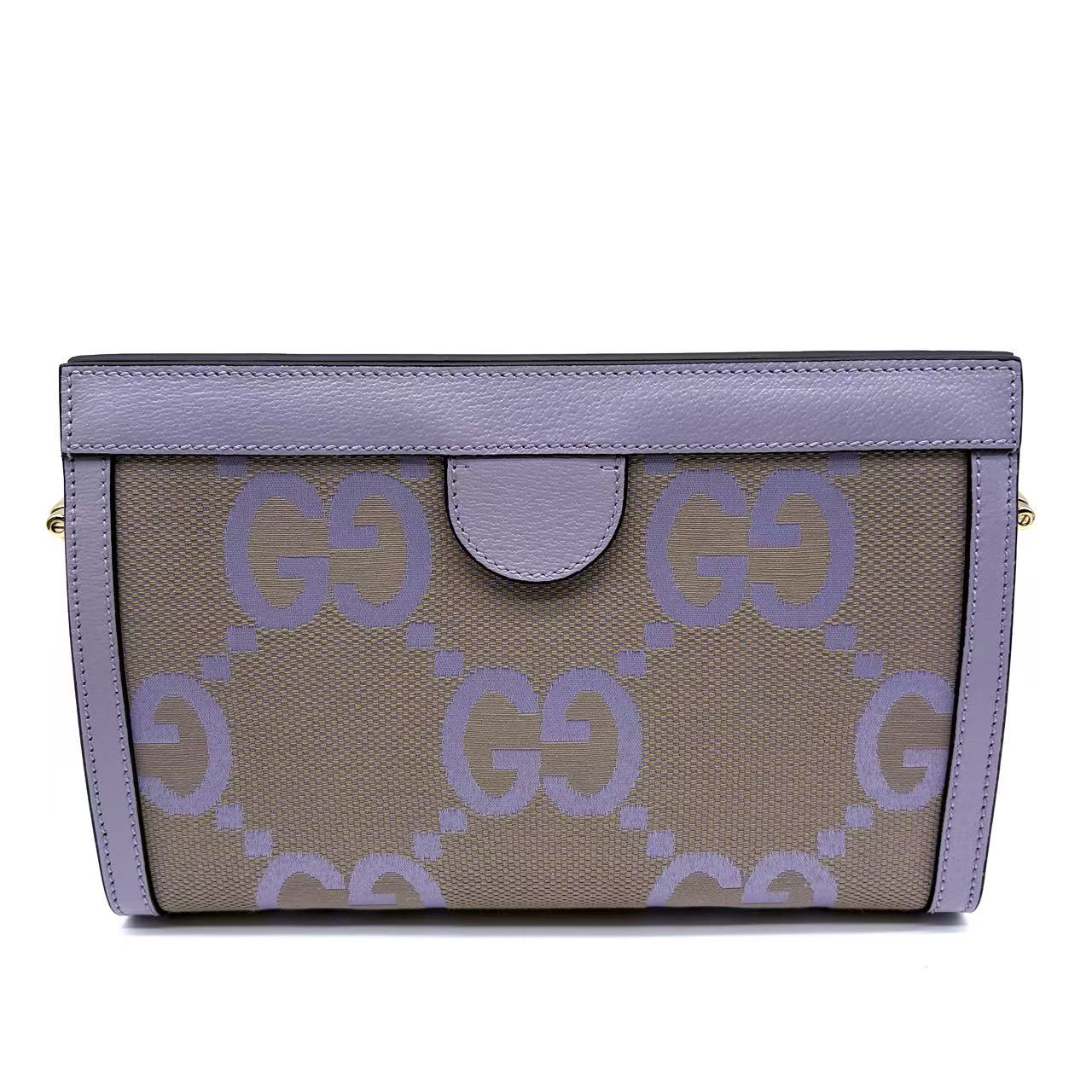 Monogram Jumbo GG Small Ophidia Chain Shoulder Bag Beige LDC-0258