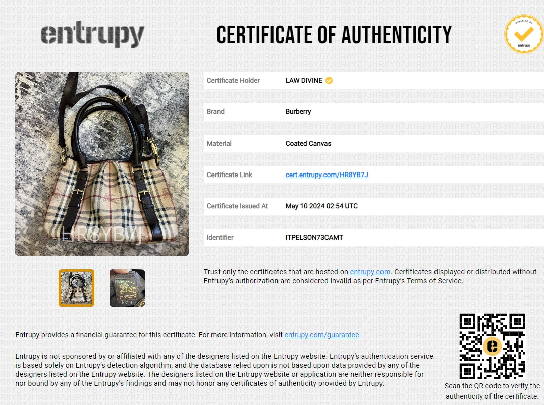 Burberry Northfield Large Haymarket Coated Canvas Convertible Tote