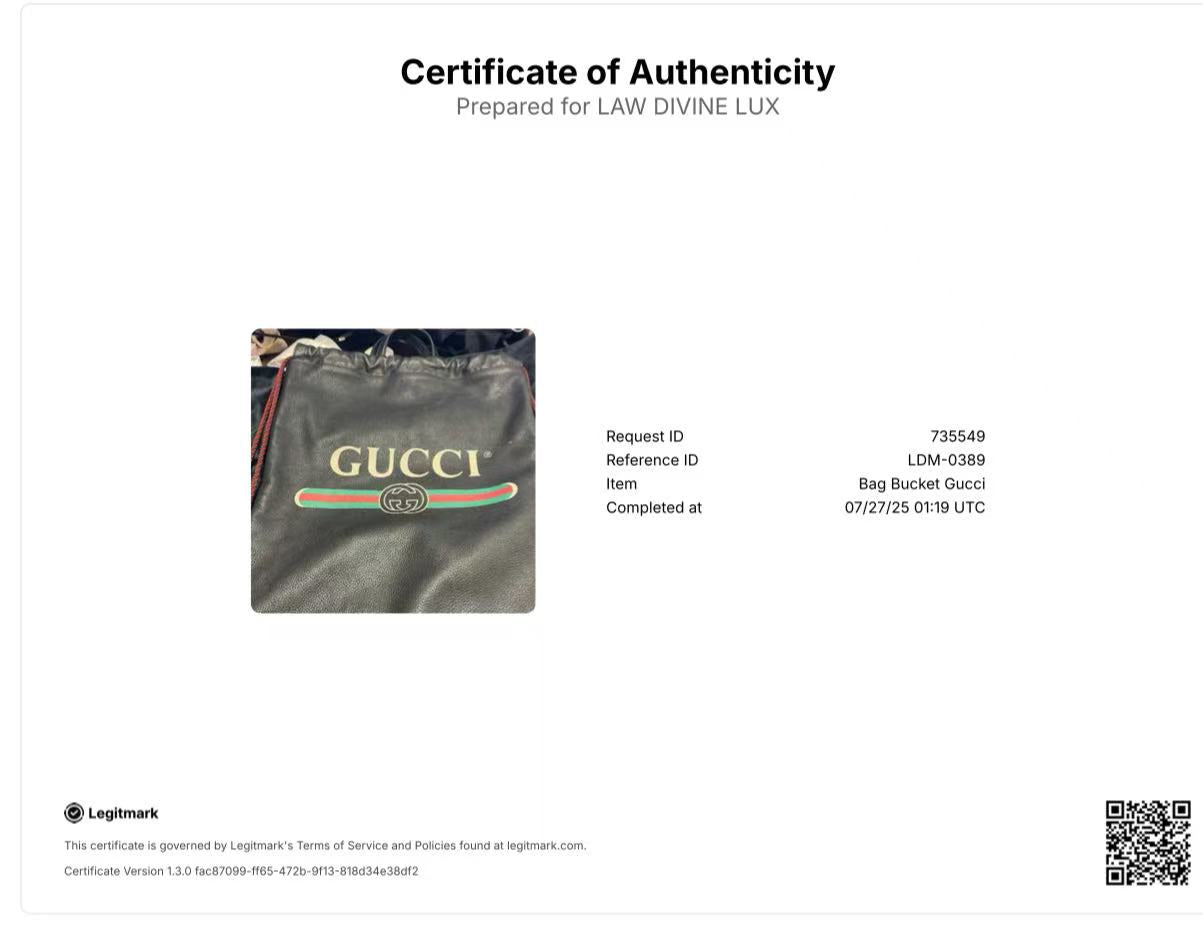 Gucci- Logo Drawstring Backpack Printed Leather