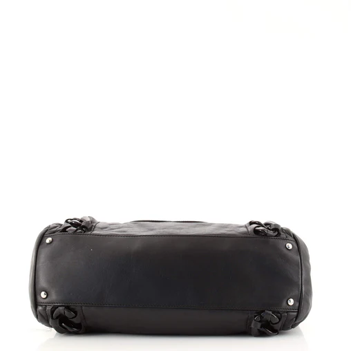 Resin Modern Chain Tote Calfskin East West Twins