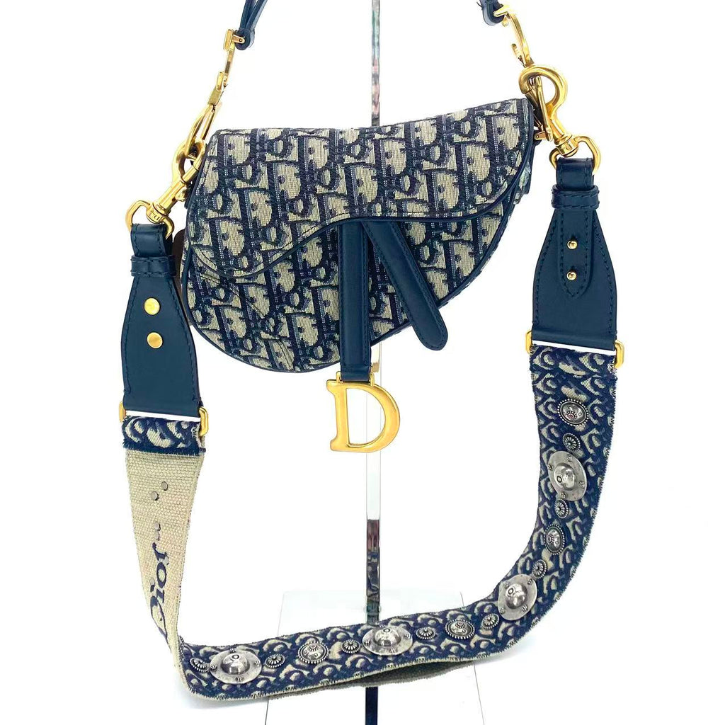 Oblique Mini Saddle Bag Blue