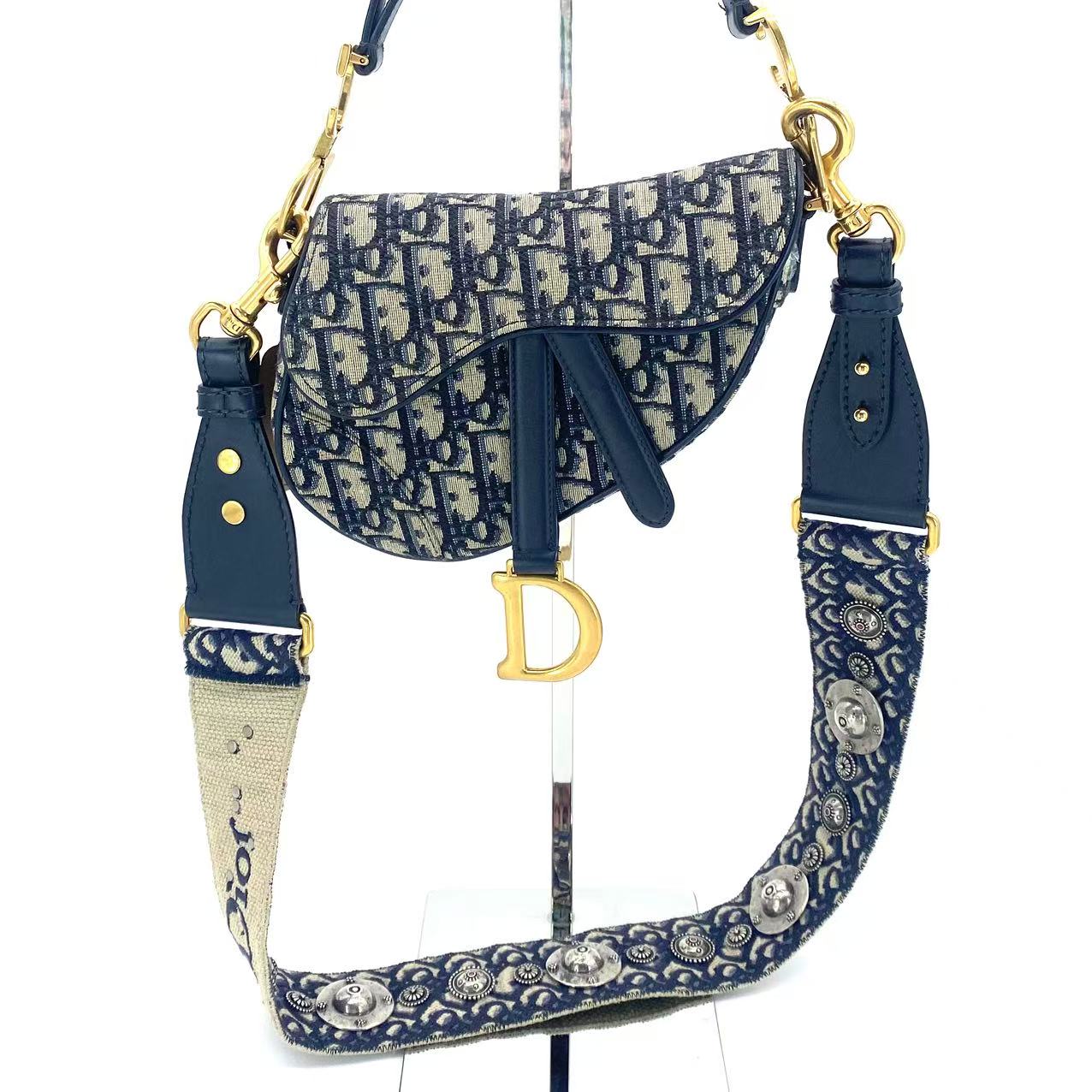 Oblique Mini Saddle Bag Blue