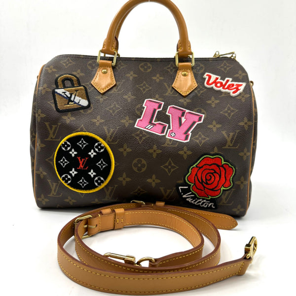 Speedy Bandouliere Bag Limited Edition Patches Monogram Canvas 30