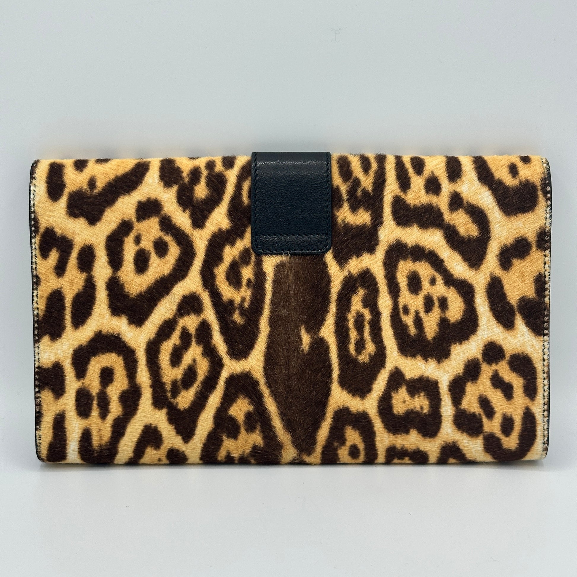 Leopard Print Pony Hair Clutch
