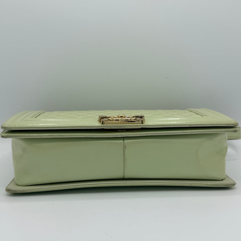 Boy Flap Bag Quilted Patent Large