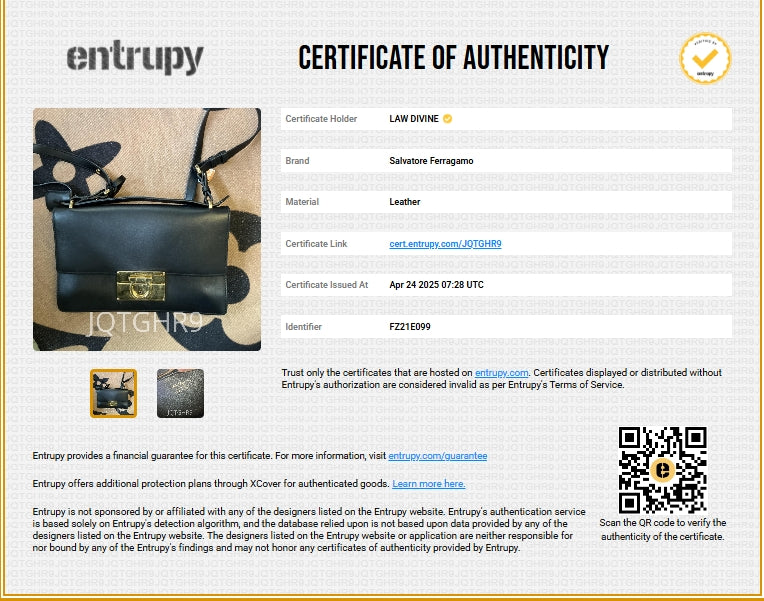 Black Leather Gancio Lock Shoulder Bag