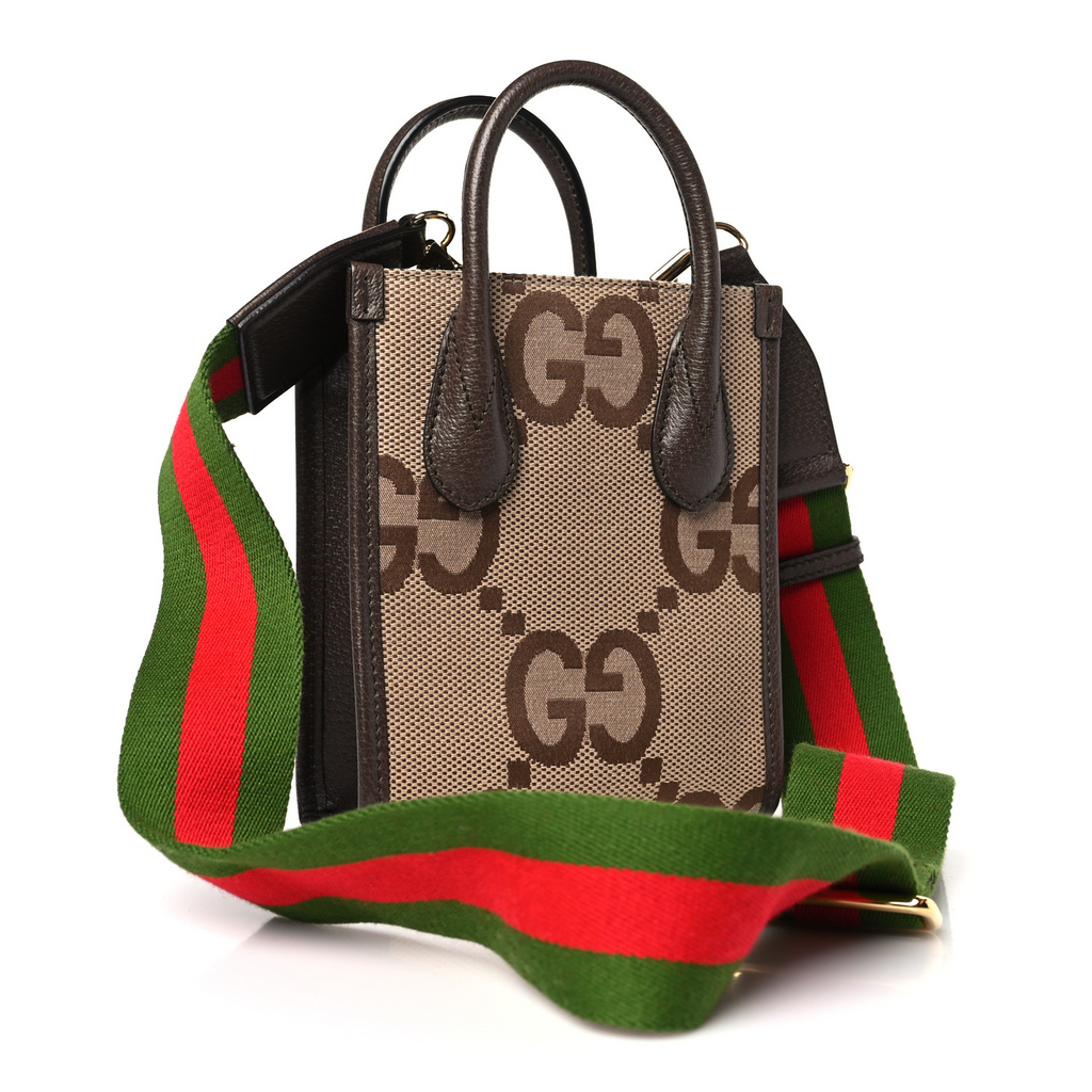 Vertical Tote Jumbo GG Canvas Mini Twins
