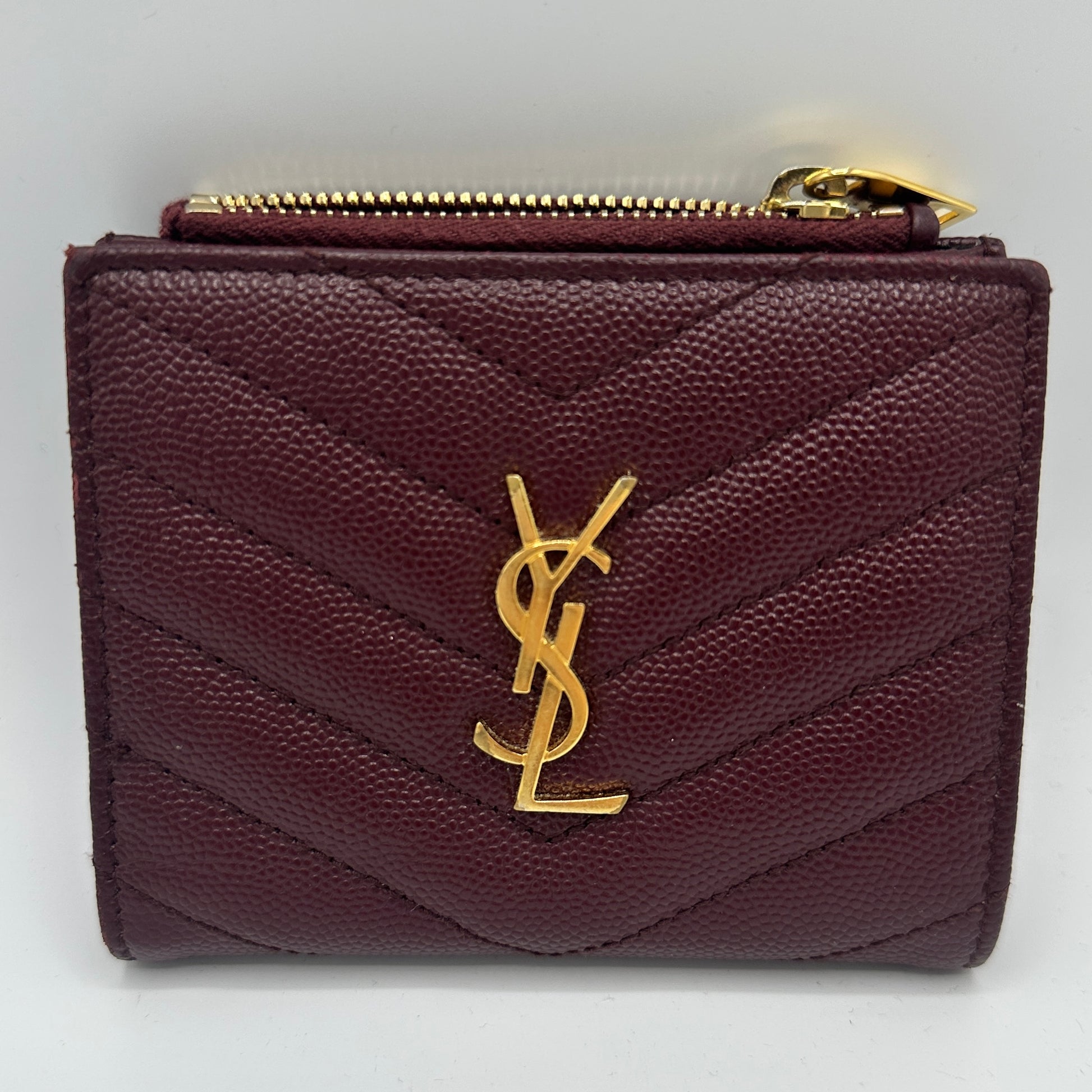 Grain De Poudre Matelasse Chevron Monogram Zipped Card Case Rouge Legion For Gisel
