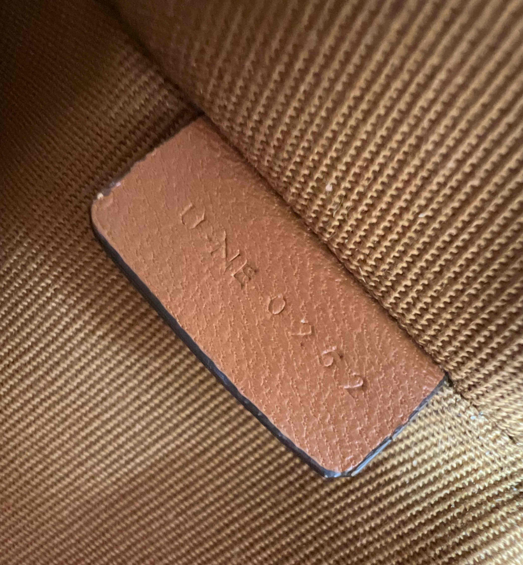 Triomphe Canvas Calfskin Small Pouch With Strap Tan W23224