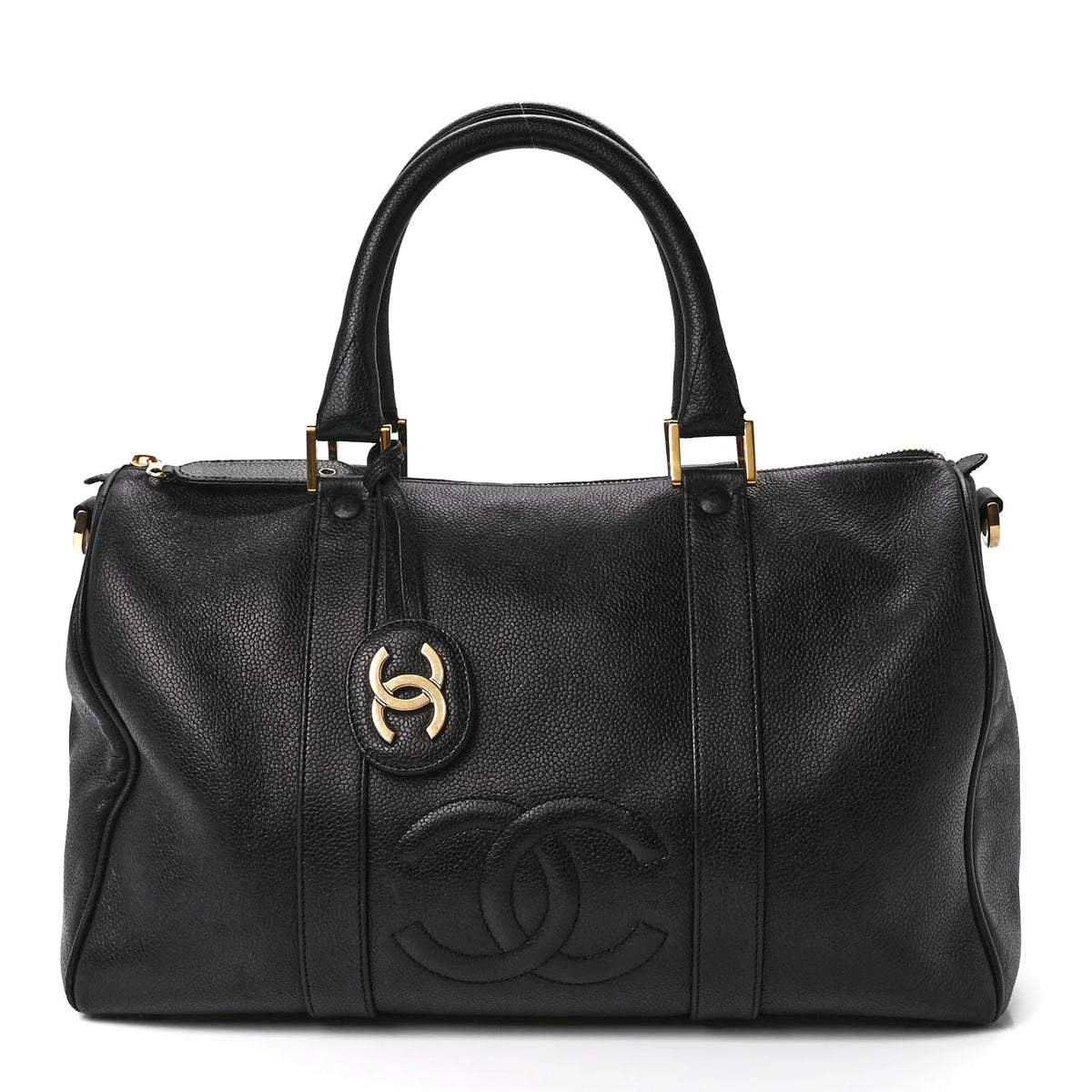 Chanel Caviar Timeless CC Duffel Bag Black twins B24557