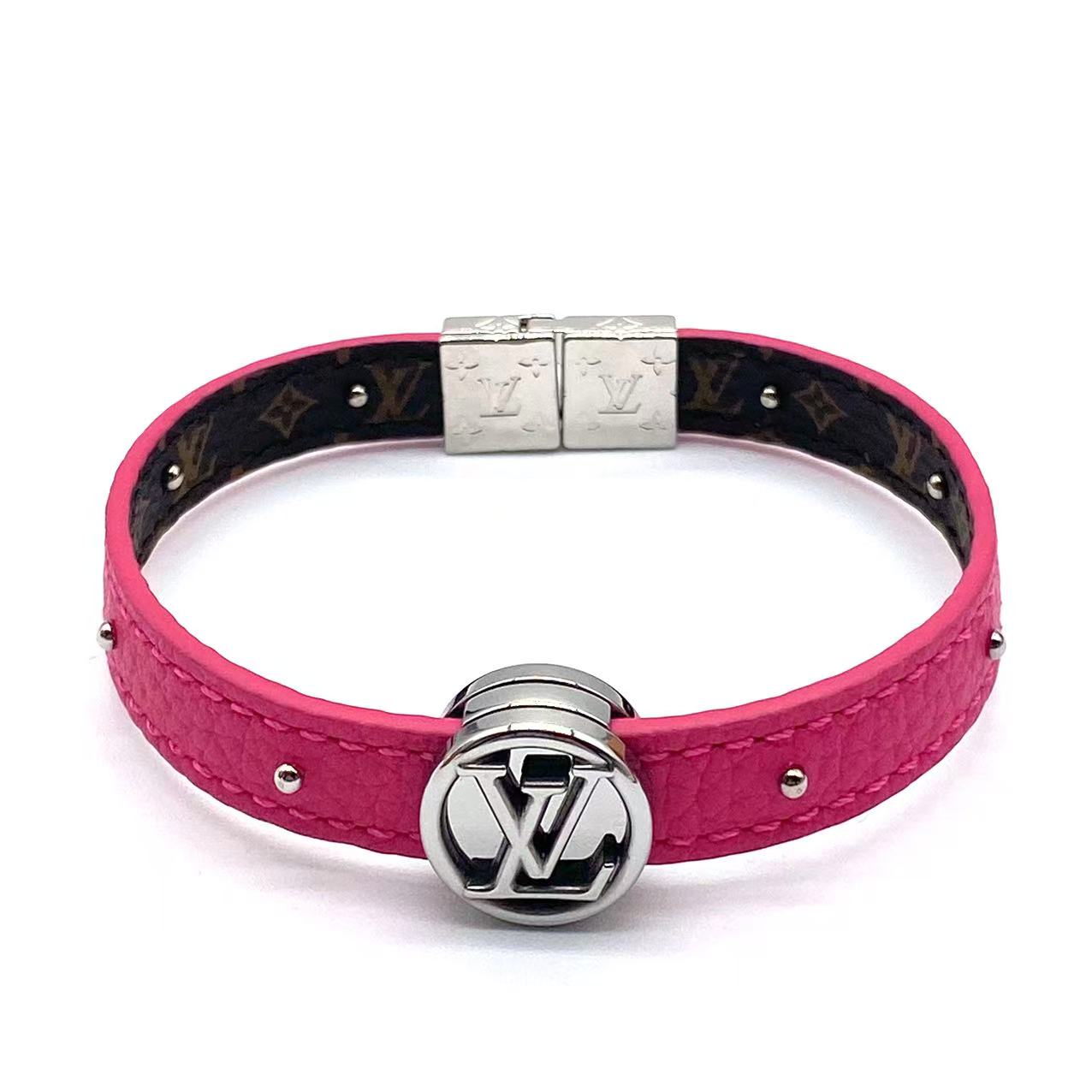 Monogram LV Circle Reversible Bracelet Rose Falbala