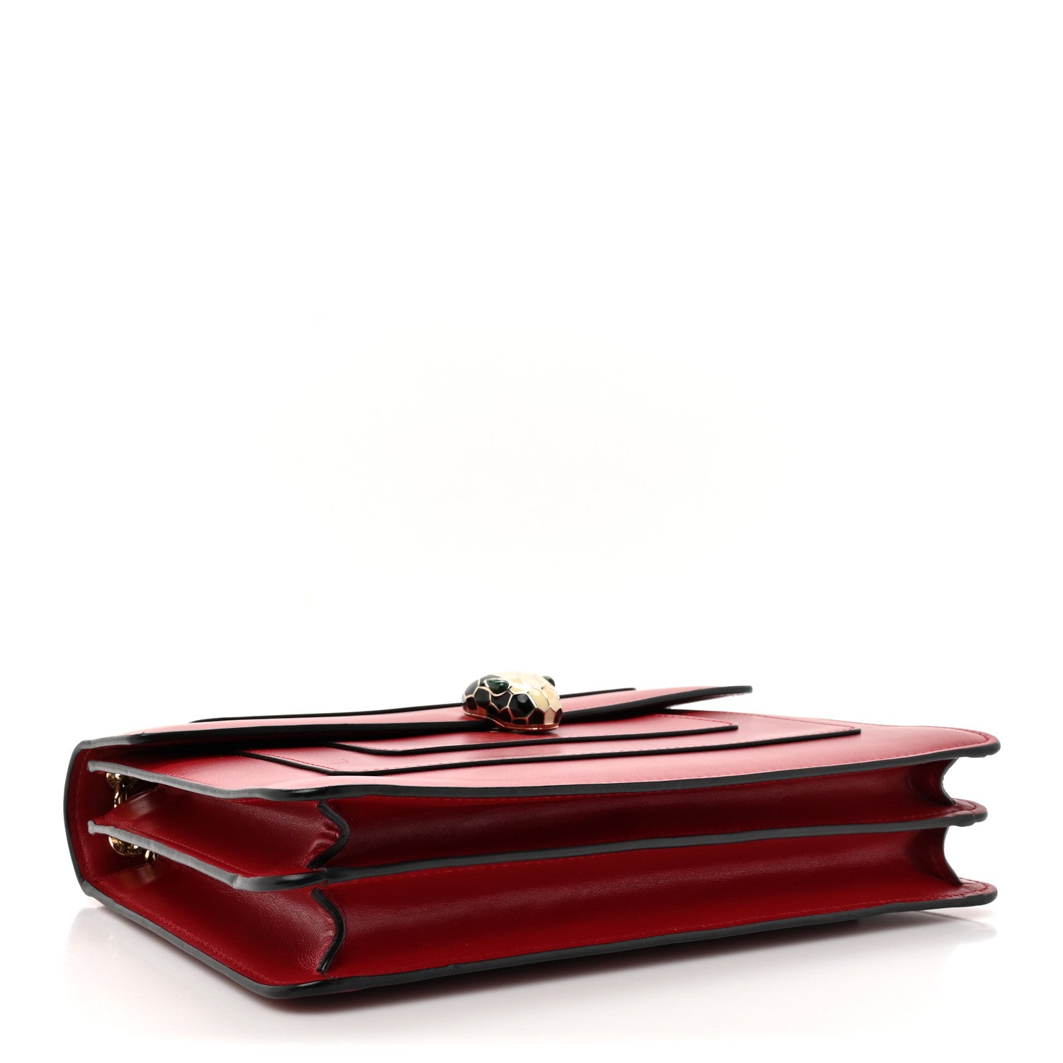 Calfskin Serpenti Forever Shoulder Bag Red - twins