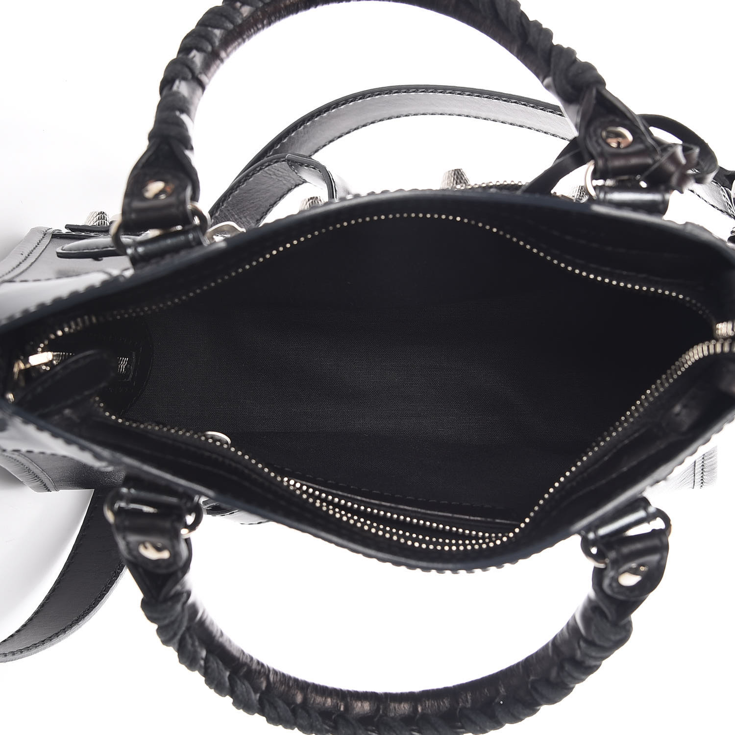 Smooth Calfskin Metallic Patent Giant 12 Silver Hardware Mini City Twins
