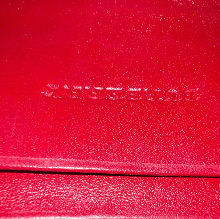 Burgundy Signature Grain Leather Madison Wallet on Chain Bag  B24417