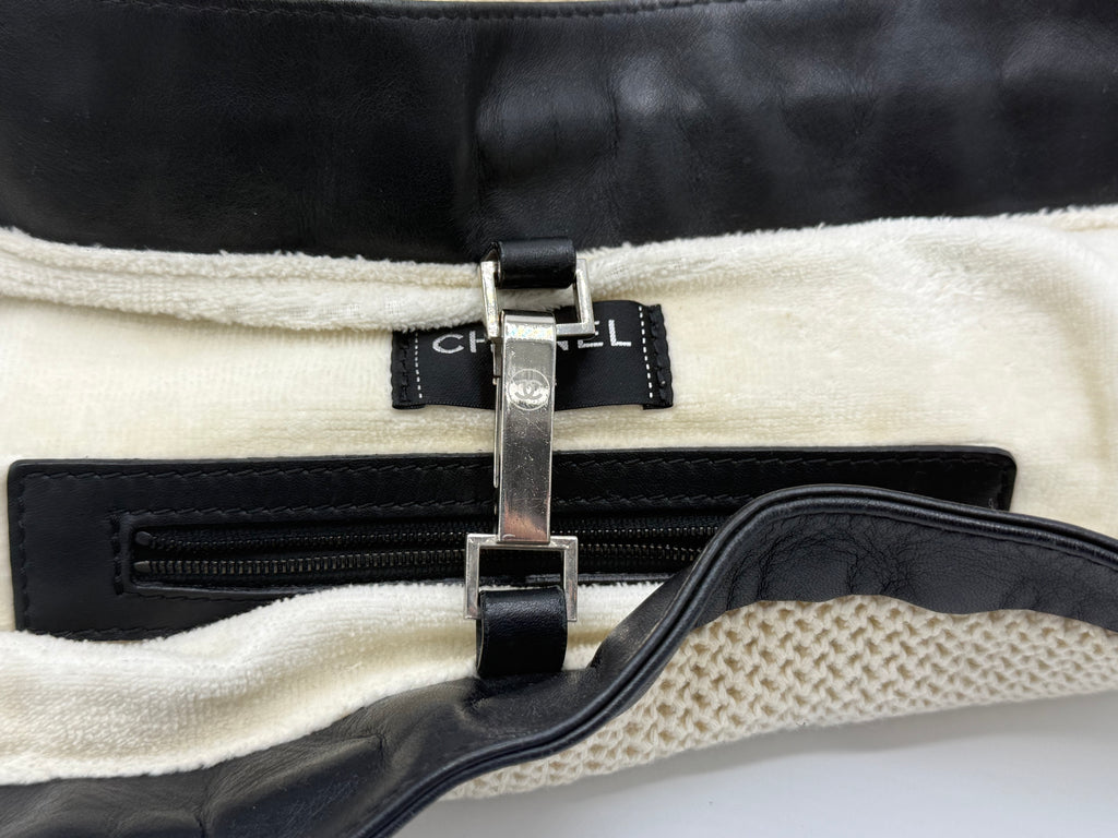 Canvas Woven Lambskin Lax Accordion TOTE